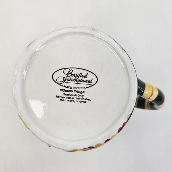 Certified International 3D Snowmen Mug Winter Susan Winget Ceramic Coffee Cup - Picture 6 of 9